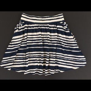 H&M Blue and White striped skirt.